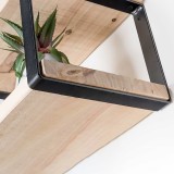 Ορθογώνιο Στήριγμα ραφιών (1τεμάχιο) 1080 απο Ατσάλι 200x300x40mm σε μαύρο Χρώμα Safe motion