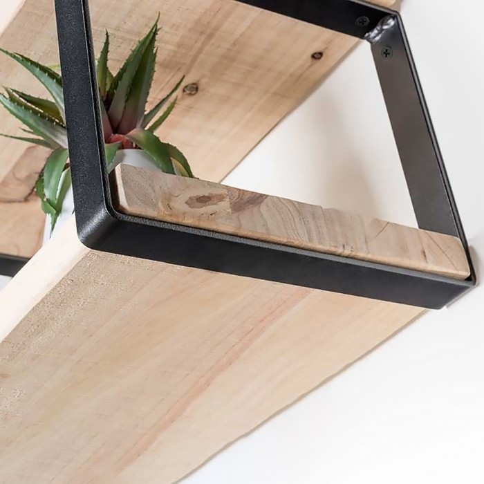 Ορθογώνιο Στήριγμα ραφιών (1τεμάχιο) 1080 απο Ατσάλι 200x300x40mm σε μαύρο Χρώμα Safe motion