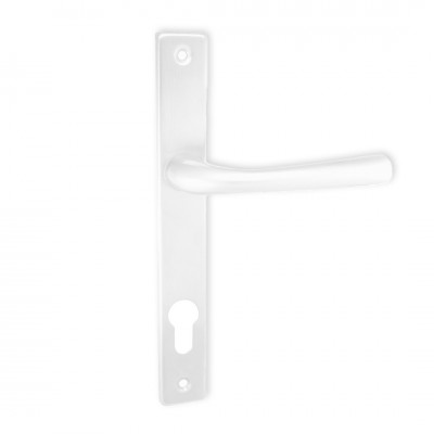 Πόμολο για Σιδερένιες Πόρτες (1τεμάχιο) με Στενή Πλάκα 213105 σε Άσπρο ματ 22 x 2.8cm