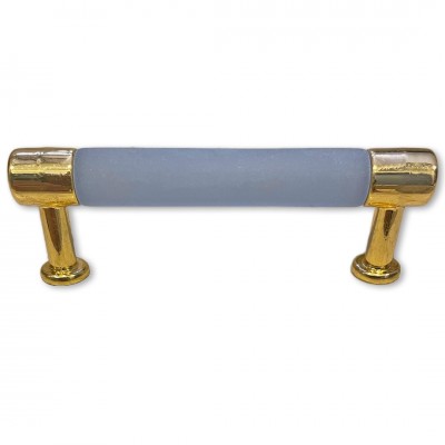 Λαβή Επίπλου Mital 3448 με Χρυσή Βάση και Μπλε Ανοιχτή Λαβή με Απόσταση Κέντρων 64mm