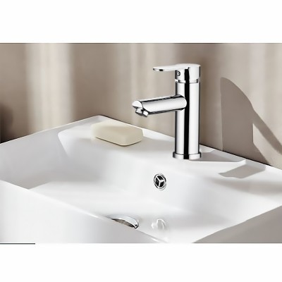 Μπαταρία Νιπτήρα Αναμεικτική Chrome με Βαλβίδα Pop-up Tema Green 61008