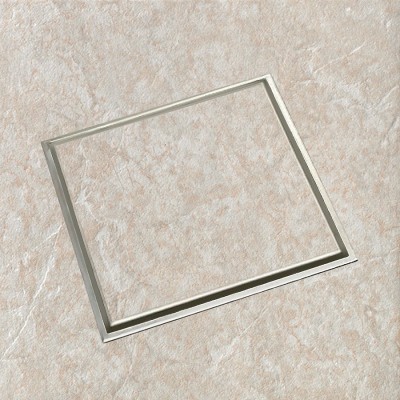 Σχάρα Ντους Ανοξείδωτη Δαπέδου 10x10cm Inox Χρωμέ Tema Elit 93510 για Eπικάλυψη με Πλακάκι