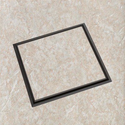 Σχάρα Ντους Ανοξείδωτη Δαπέδου 10x10cm Inox Μαύρο Tema Elit 93510-Ν για Eπικάλυψη με Πλακάκι