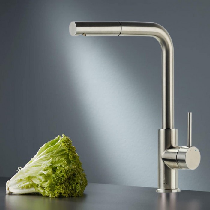 Μπαταρίες Κουζίνας Longevita με Επεκτεινόμενο Σπιράλ 420-S σε Ανοξείδωτο Ματ (Ύψος 30cm)