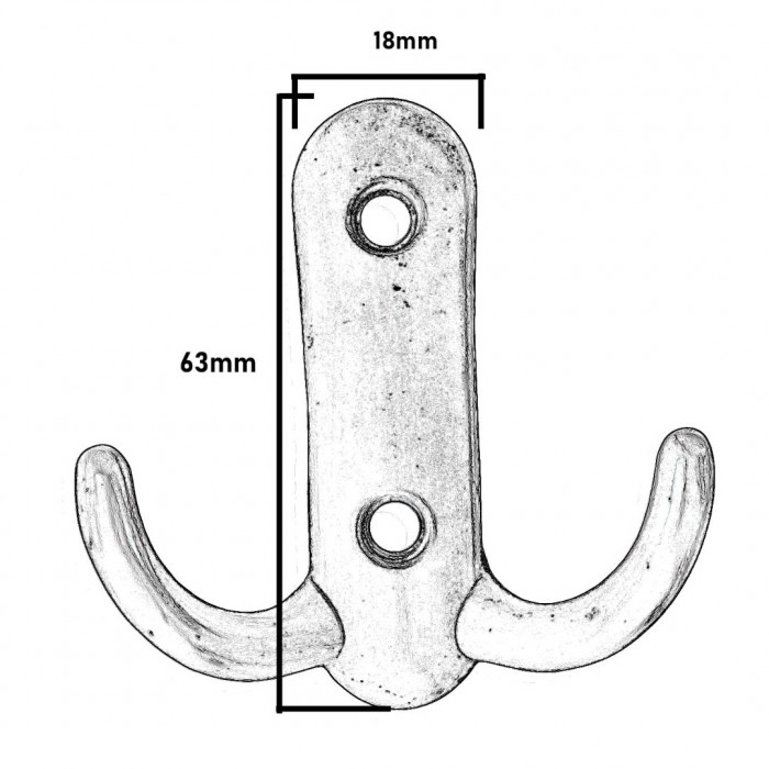Κρεμάστρα Διπλή Conset C547 Ανθρακί