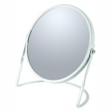 Επιτραπέζιος Καθρέφτης Μπάνιου με Μεγέθυνση 5x Μεταλλικός σε Χρώμα Λευκό 20 cm Akira 19848