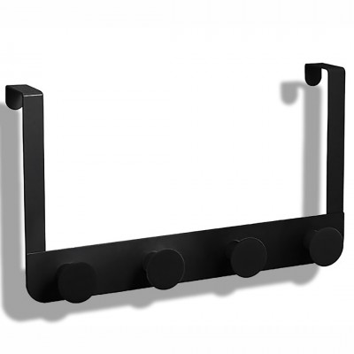 Ανοξείδωτη Κρεμάστρα Πόρτας 4 Θέσεων 20 cm MATT BLACK RONDA QUATTRO 05223.001