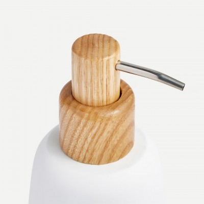 Δοχείο Κρεμοσάπουνου από Πολυρεσίνη Sven 21415 White-Natural 8,2 × 18,9 cm 