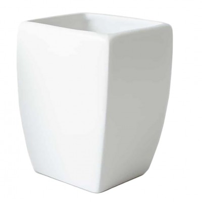 Επικαθήμενη Ποτηροθήκη Μπάνιου 7,5 × 7,5 × 10 cm Τ ΤΗΑΙ 21775 ΛΕΥΚΟ