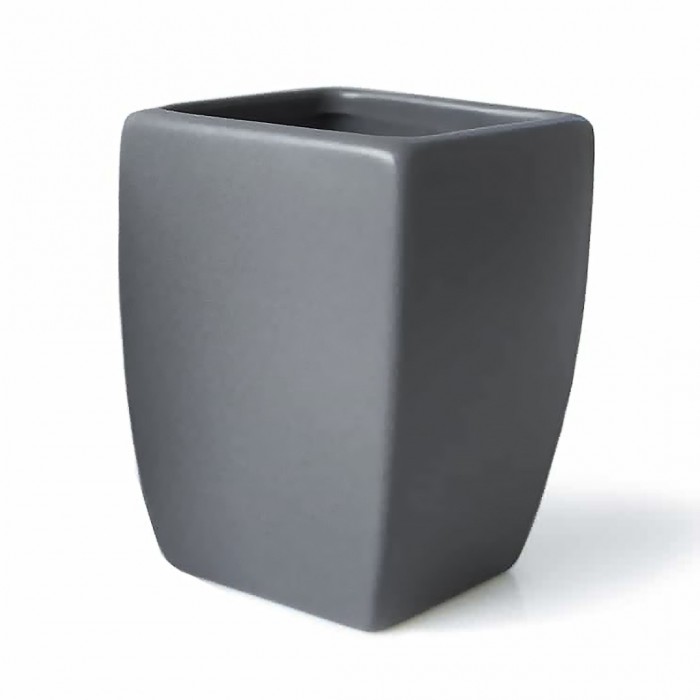 Επικαθήμενη Ποτηροθήκη Μπάνιου 7,5 × 7,5 × 10 cm Τ ΤΗΑΙ 21776 ΑΝΘΡΑΚΙ