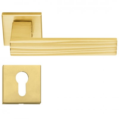 Πόμολα Πόρτας (Μονό ή Ζεύγος) Χειρολαβή με Ροζέτα Bespoke ILAVIO 2306 Brass Material BRASS MAT 15