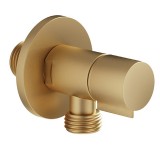 Διακόπτης Γωνιακός Μισόστροφος Στρογγυλός 1/2” Χρυσό ματ 097521