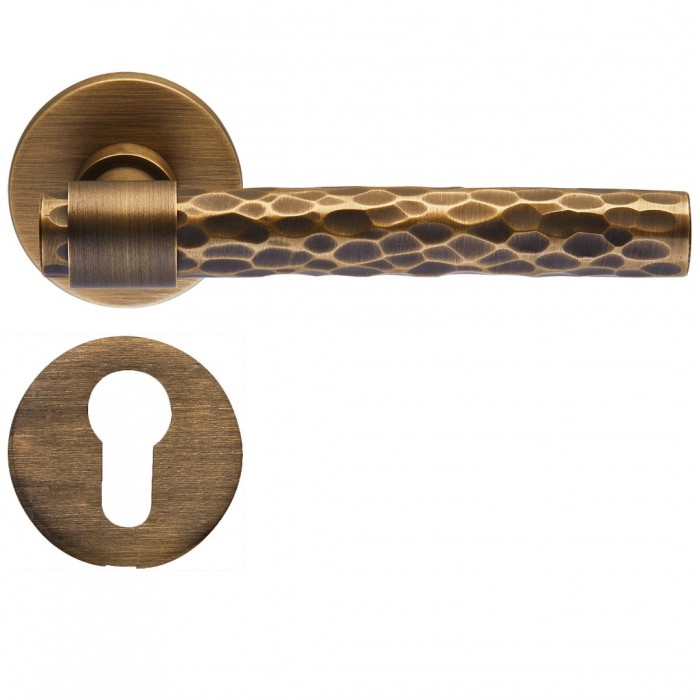 Πόμολα Πόρτας (Μονό ή Ζεύγος) Χειρολαβή με Ροζέτα Bespoke ILAVIO 2761 Brass Material BRONZE 04