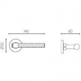 Πόμολα Πόρτας (Μονό ή Ζεύγος) Χειρολαβή με Ροζέτα Bespoke ILAVIO 2761 Brass Material BRONZE 04