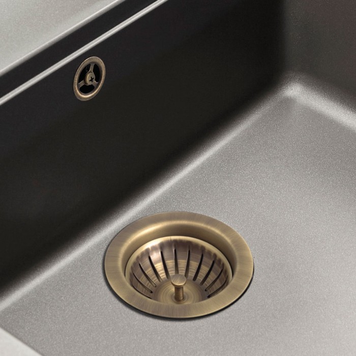 Βαλβίδα Νεροχύτη με Υπερχείλιση 3 1/2'', Bronze 351-670-220