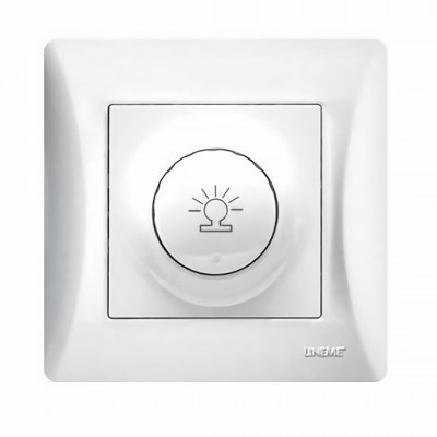 Ρεοστάτης Απλός (dimmer) 500W με Πλαίσιο Λευκό HSERIES LINEME 50-00110-1