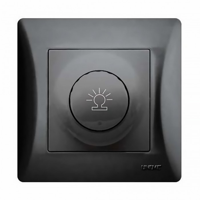 Ρεοστάτης Απλός (dimmer) 500W με Πλαίσιο Μαύρος HSERIES LINEME 50-00110-2