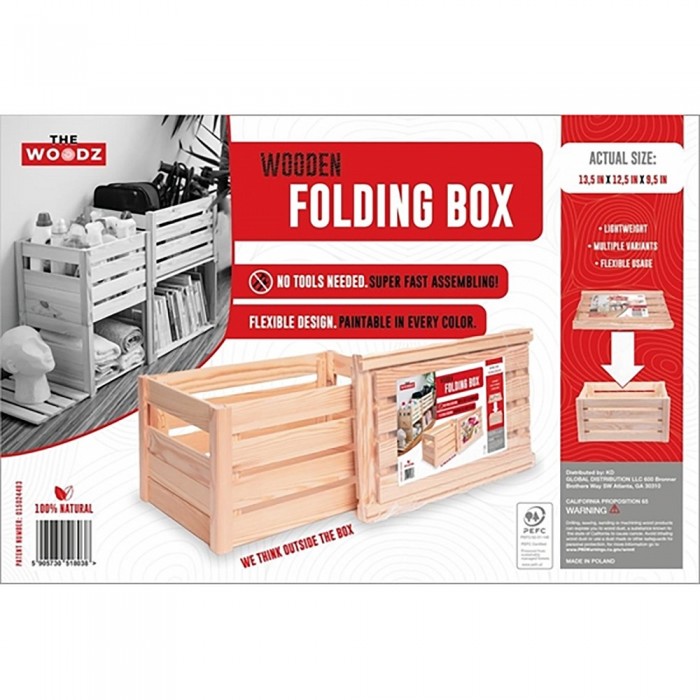 Ξύλινο Αναδιπλούμενο Κουτί Οργάνωσης 46x29,5x23,5cm Vectorbrands Wood Class 518038143