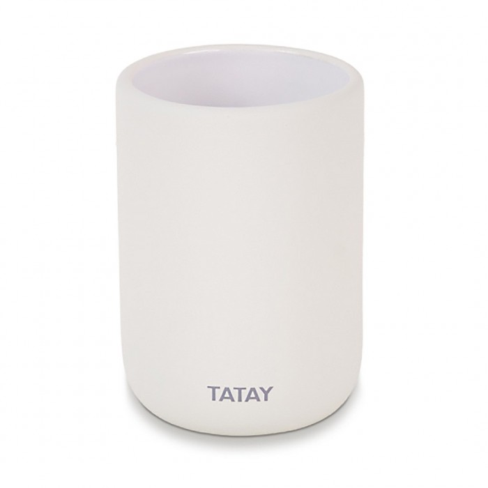 Επικαθήμενη Ποτηροθήκη Μπάνιου ΤΑΤΑΥ SOFT ΚΕΡΑΜΙΚΟ ΛΕΥΚΟ 6410101