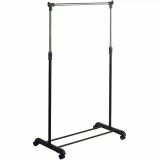 Καλόγερος Κρεμάστρα 81x42x91/160εκ. Ασημί- Μαύρο Ankor 788774