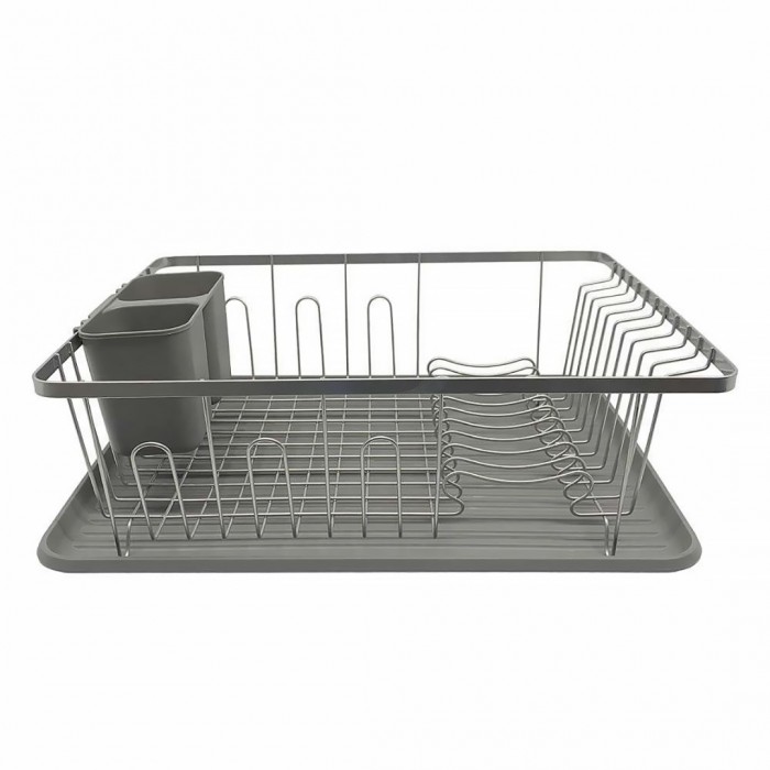 ​​​​​​​Πιατοθήκη Silver-Grey Ankor 43x32x14,5cm 800339