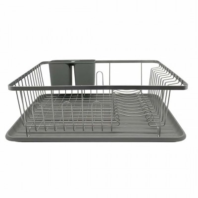 ​​​​​​​Πιατοθήκη Silver-Grey Ankor 43x32x14,5cm 800339 