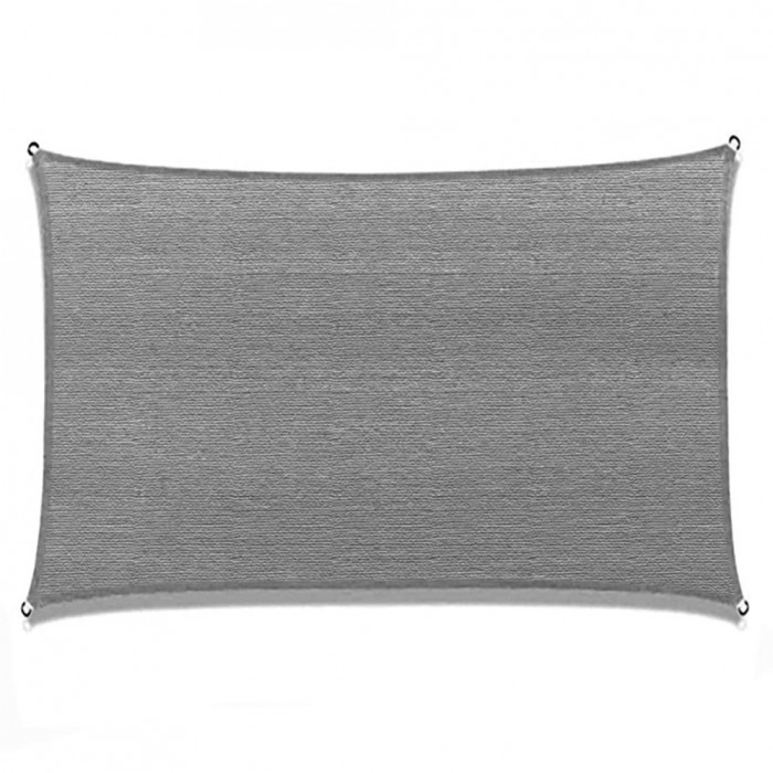 Πανί Σκίασης 2x3m 200gr/m2 Γκρι με 4 Κρίκους Ankor 831678