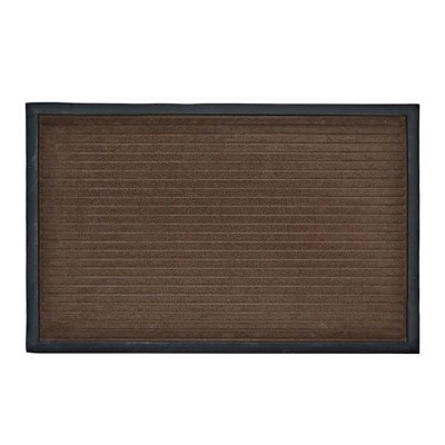 Πατάκι Ποδόμακτρο Εισόδου Μοκέτα Καφέ με Καουτσούκ Πλάτη 40x60εκ.ANKOR 835096