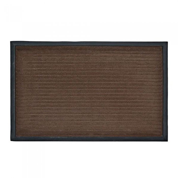 Πατάκι Ποδόμακτρο Εισόδου Μοκέτα Καφέ με Καουτσούκ Πλάτη 40x60εκ.ANKOR 835096