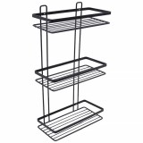 Ραφιέρα Μπάνιου Μεταλλική 3 θέσεων Μαύρο 25x12x46εκ. ANKOR 835775