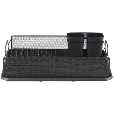 ​​​​​​​Πιατοθήκη Μεταλλική με Μαύρο Δίσκο 43x31x11 εκ. ANKOR 840212