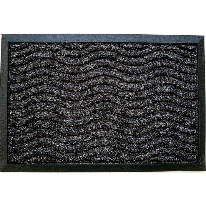 Πατάκι Εισόδου Μοκέτα Καουτσούκ 60x40 εκ.,ΜΑΥΡΟ Ankor 761302