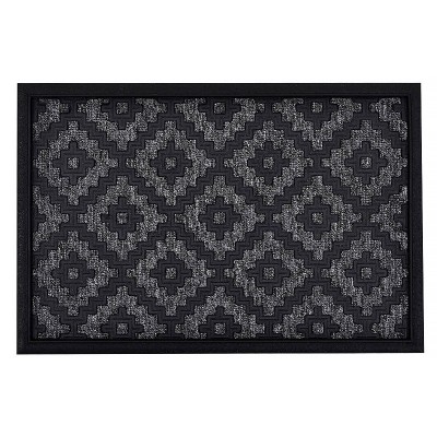 Πατάκι Εισόδου Μοκέτα Καουτσούκ 60x40 εκ. Γκρι Μαύρο Ankor 804528