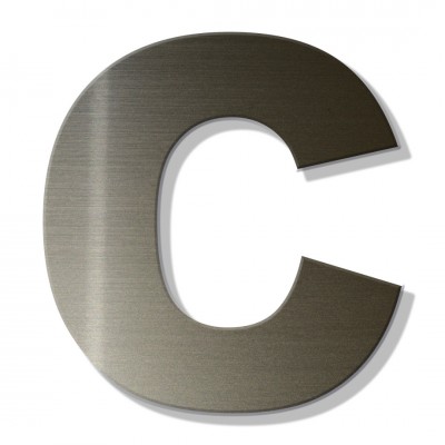 Γράμμα Κατοικιών Αυτοκόλλητο ''C'' 80 x 64 mm., Μπρονζέ απο Πλαστικό Darvin 