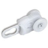 Παραμάνες κουρτίνας με Ροδάκι και Μεταλλικό Κρίκο σε Χρώμα Λευκό 30τεμ