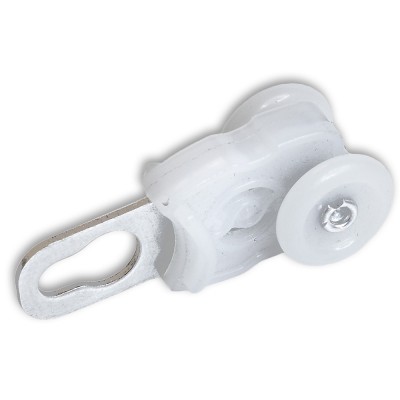 Παραμάνες κουρτίνας με Ροδάκι και Μεταλλικό Κρίκο σε Χρώμα Λευκό 30τεμ