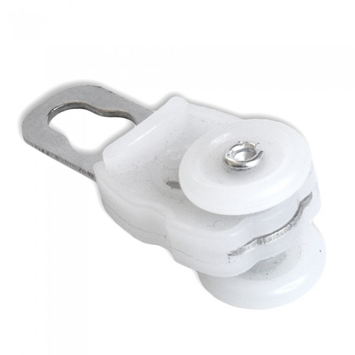 Παραμάνες κουρτίνας με Ροδάκι και Μεταλλικό Κρίκο σε Χρώμα Λευκό 30τεμ