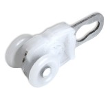 Παραμάνες κουρτίνας με Ροδάκι και Μεταλλικό Κρίκο σε Χρώμα Λευκό 30τεμ