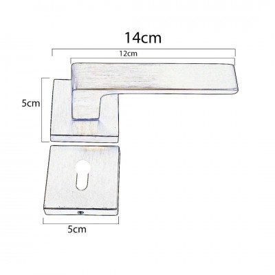 Πόμολα πόρτας (Μονό ή Ζεύγος) Longevita Χειρολαβή με Ροζέτα Α21-S02 Ματ  χρυσο 
