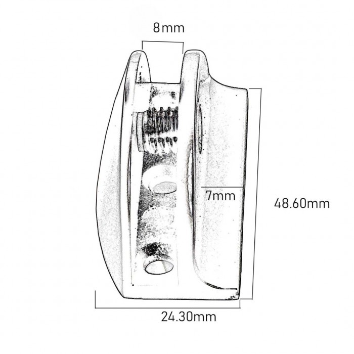 Στήριγµα Εταζέρας - Κρυστάλλων (1τεμάχιο) Ορειχάλκινο Μαύρο 6-8mm 153 Metal-Con Greece