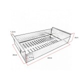 Μπώλ αποστράγγισης Κρεμαστό Inox για Νεροχύτες 42 x 20 x 8cm 48993 Cosmarco