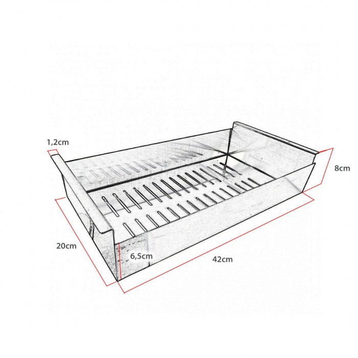 Μπώλ αποστράγγισης Κρεμαστό Inox για Νεροχύτες 42 x 20 x 8cm 48993 Cosmarco
