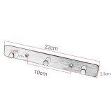 Άσπρη Μεταλλική Κρεμάστρα Tοίχου 3 Θέσεων 22εκ.Μx2.5εκ.Πx2εκ.Υ Νο 300-3 Haus Benchmark -KPE.208