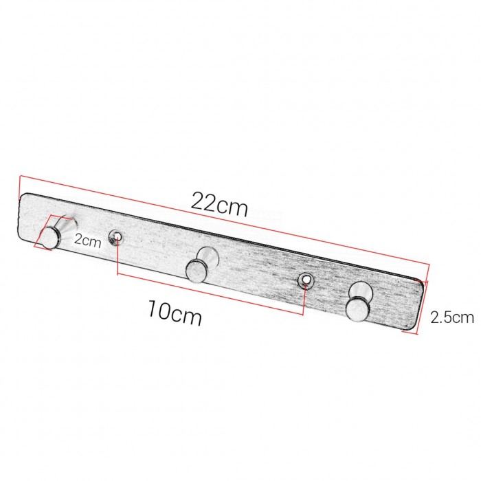 Άσπρη Μεταλλική Κρεμάστρα Tοίχου 3 Θέσεων 22εκ.Μx2.5εκ.Πx2εκ.Υ Νο 300-3 Haus Benchmark -KPE.208