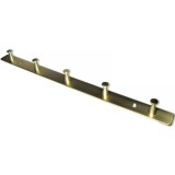 Gold Μεταλλική Κρεμάστρα Tοίχου 5 Θέσεων 38εκ.Μx2.5εκ.Πx2εκ.Υ Νο 300-5 Haus Benchmark-KPE.204
