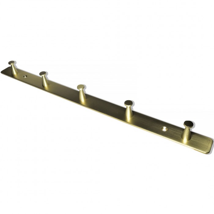 Gold Μεταλλική Κρεμάστρα Tοίχου 5 Θέσεων 38εκ.Μx2.5εκ.Πx2εκ.Υ Νο 300-5 Haus Benchmark-KPE.204