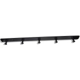 Μαύρη Μεταλλική Κρεμάστρα Tοίχου 5 Θέσεων 38εκ.Μx2.5εκ.Πx2εκ.Υ Νο 300-5 Haus Benchmark-KPE.207