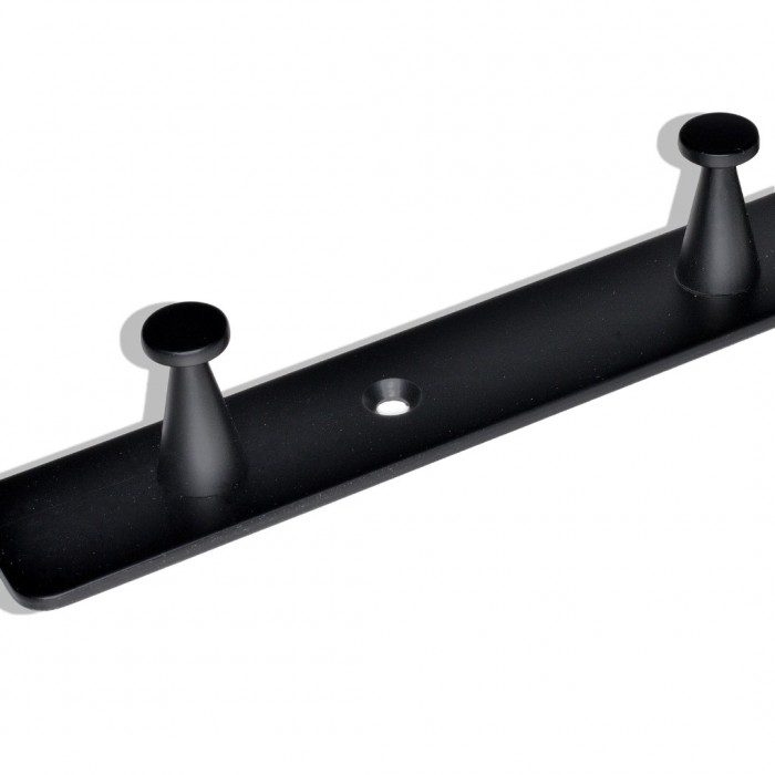 Μαύρη Μεταλλική Κρεμάστρα Tοίχου 5 Θέσεων 38εκ.Μx2.5εκ.Πx2εκ.Υ Νο 300-5 Haus Benchmark-KPE.207