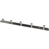 Inox Μεταλλική Κρεμάστρα Tοίχου 5 Θέσεων 38εκ.Μx2.5εκ.Πx2εκ.Υ Νο 300-5 Haus Benchmark-KPE.201