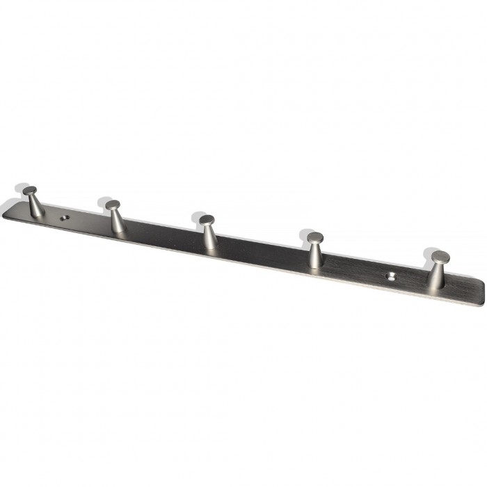 Inox Μεταλλική Κρεμάστρα Tοίχου 5 Θέσεων 38εκ.Μx2.5εκ.Πx2εκ.Υ Νο 300-5 Haus Benchmark-KPE.201